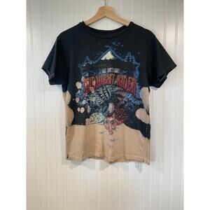 Modish Rebel Woman's Shirt Size S Black Lake Ontario Night Rider Distressed